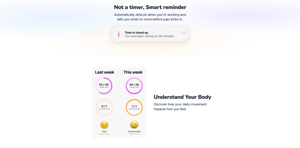 Weekly movement progress and workplace wellness insights — Desktop Wellness Reminder Platform